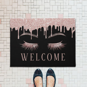 Tapete Lashes Eyelash Salon Rosa, bem-vindo