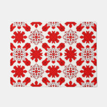 Layout de Floco de Neve Branco Vermelho para Decor