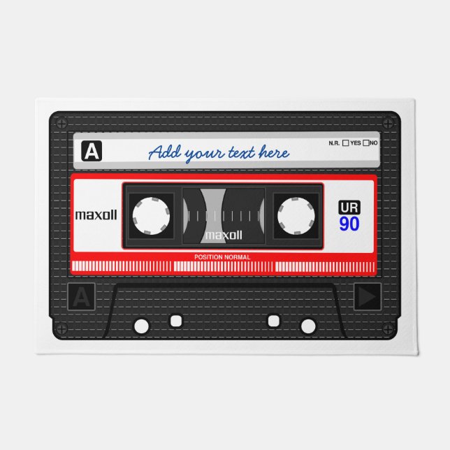 Tapete Legal fita cassete de música retrógrada personaliz (Frente)