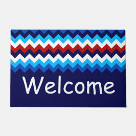 Tapete Legal Red White Chevron Monograma Grande Porta