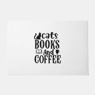 Tapete Leitura De Livros De Gatos De Arte E Café