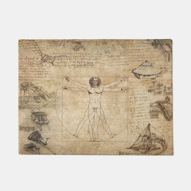 Tapete Leonardo Da Vinci O Homem Vitruviano (Frente)