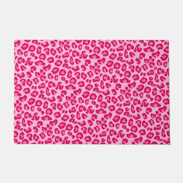 Tapete Leopard Print em Pastel Pink, Hot Pink e Fuchsia (Frente)