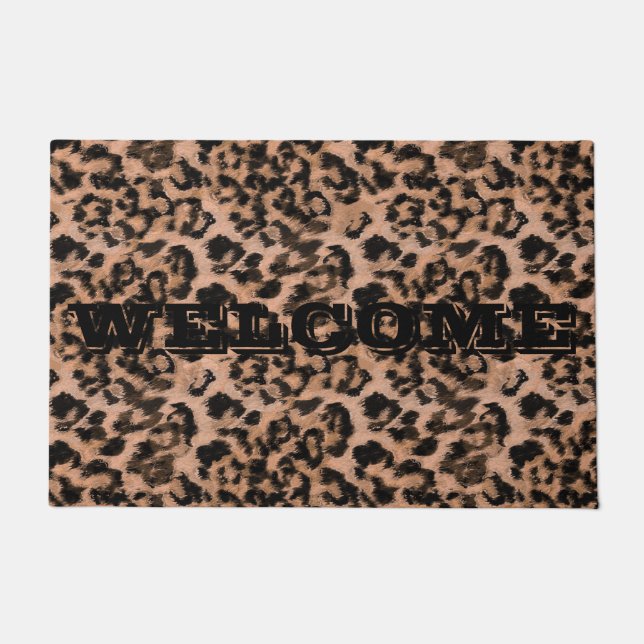 Tapete Leopardo - impressão de animais com impressão (Frente)