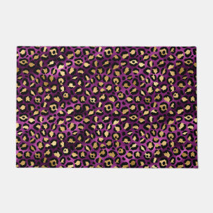 Tapete Leopardo roxo e Dourado Design 1