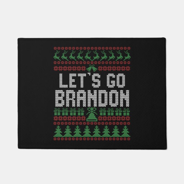 Tapete Let's Go Brandon Funny Ugly Christmas Sweater (Frente)