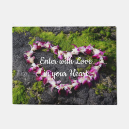 Tapete Leus dados forma coração da flor do Plumeria