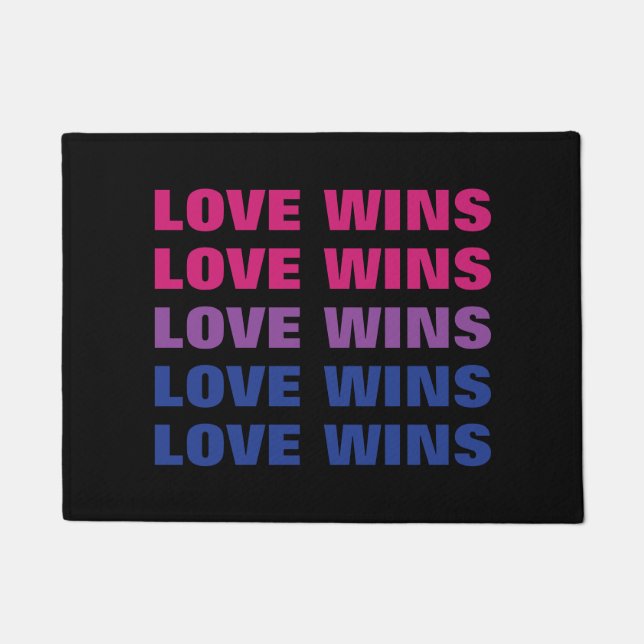 Tapete LGBTQ Orgulho Bissexual Amor ganha Texto Repetido  (Frente)