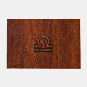 Tapete Libra Zodiac - Símbolo de Mahogany Brown Style Imp