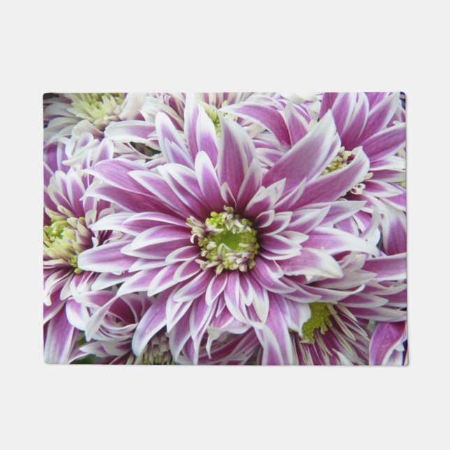 Tapete Lilac bonito e flor branca (Frente)