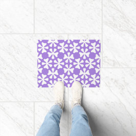 Tapete Lilás roxo elegante e padrão geométrico branco