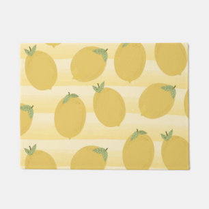 Tapete Limões Amarelos Frutas De Verão Aquarela Divertida