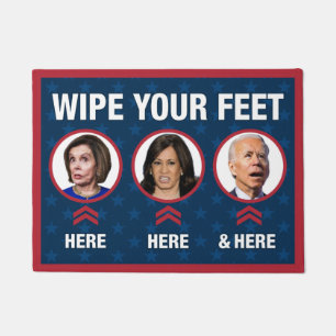 Tapete Limpe os pés, engraçado anti Biden Harris Pelosi
