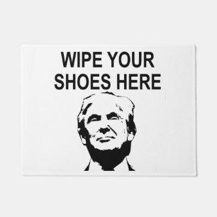 Tapete Limpe suas Calçados no rosto de Trump