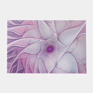 Tapete Linda Flor Rosa Moderna Abstrato, Arte Fractal