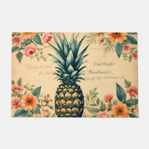 Tapete Linda Vintage Pineapple Calligrafia Francesa
