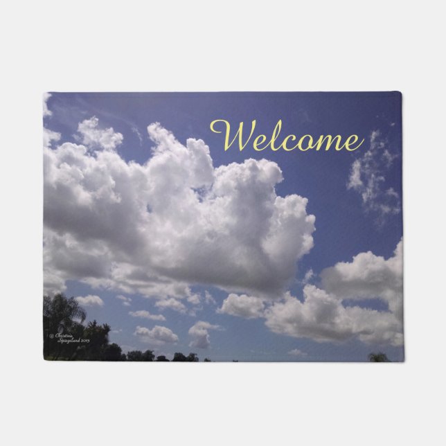 Tapete Lindas nuvens fofinhas, bem-vindas (Frente)