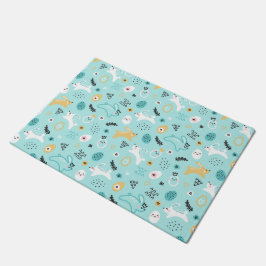 Tapete Lindo padrão de Coelho da Páscoa Coelhinhos Kawaii