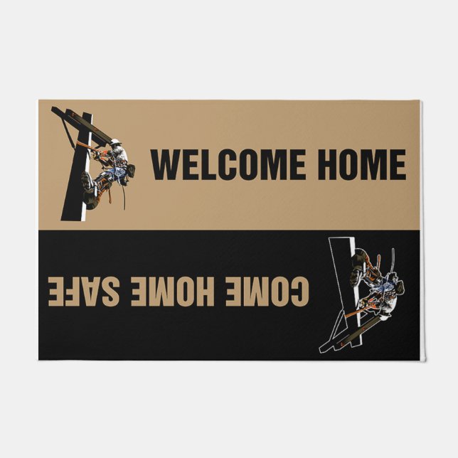 Tapete Lineman Presente, Melhor Bem-Vindo (Frente)