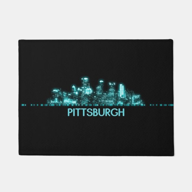 Tapete Linha Skyline de Pittsburgh (Frente)