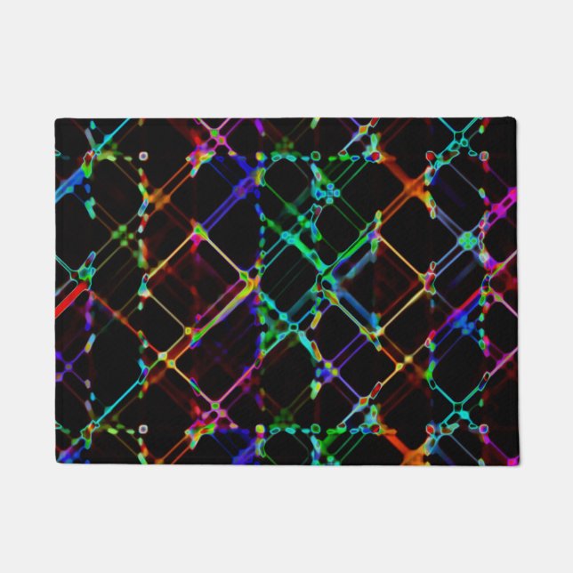 Tapete Linhas de Neon Coloridas Multicoloridas (Frente)