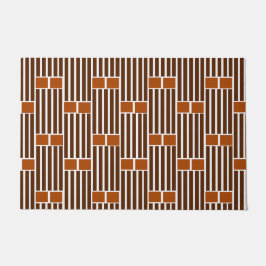 Tapete Linhas e caixas castanhas