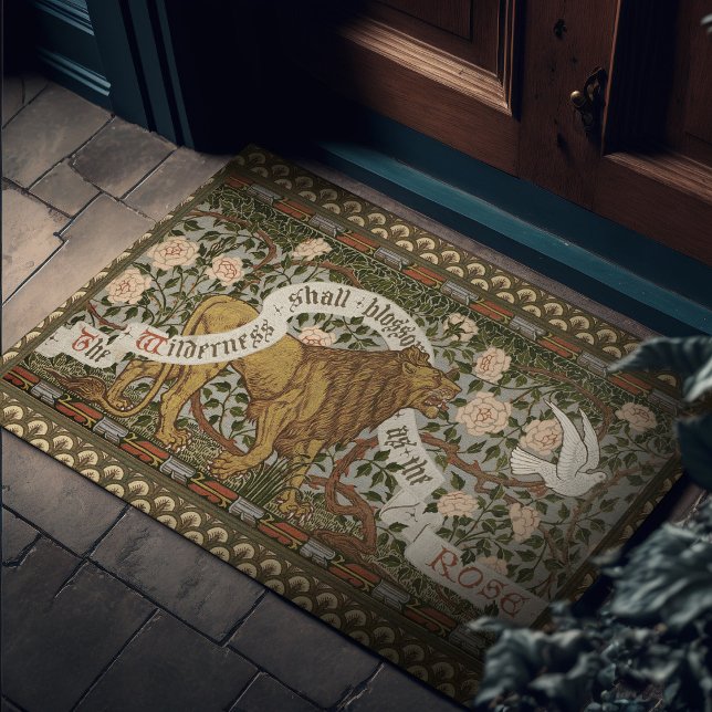 Tapete Lion Dove Wilderness Rosas Walter Crane (Criador carregado)