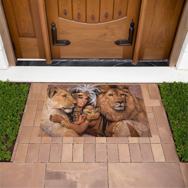 Tapete Lion Lioness Princess Doormat (Ar livre)