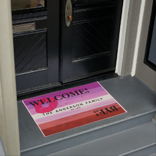 Tapete Lipstick Lesbian Flag Beach Personalizado Bem-vind