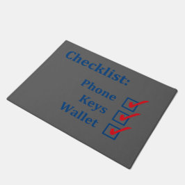 Tapete Lista de verificação home saindo feita sob