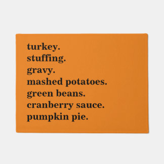 Tapete Lista Personalizada de Comida do Dia de Ação de Gr