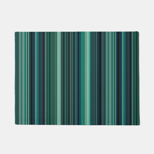 Tapete Listras de Azul Água e Verde Água (Frente)