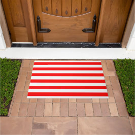 Tapete Listras de Cabana Vermelho e Branco 