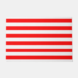 Tapete Listras de Cabana Vermelho e Branco 