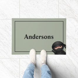 Tapete Little Ninja Warrior em Sage Green