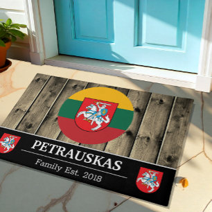 Tapete Lituânia & Lituânia Bandeira Russa Madeira / Famíl