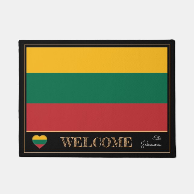 Tapete Lituânia & Lituânia Flag house / sport Welcome (Frente)