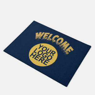 Tapete Logotipo comercial personalizado Dourado/Preto