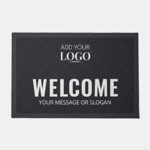 Tapete Logotipo comercial personalizado Entrada de boas-v