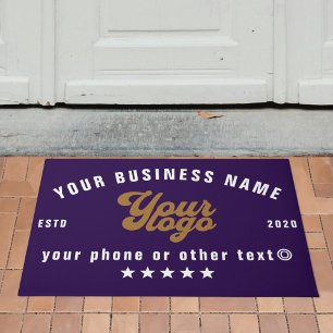 Tapete Logotipo comercial roxo Nome da empresa Marca