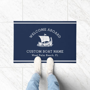 Tapete Logotipo de Embarcação Personalizada Moderna Bem-v