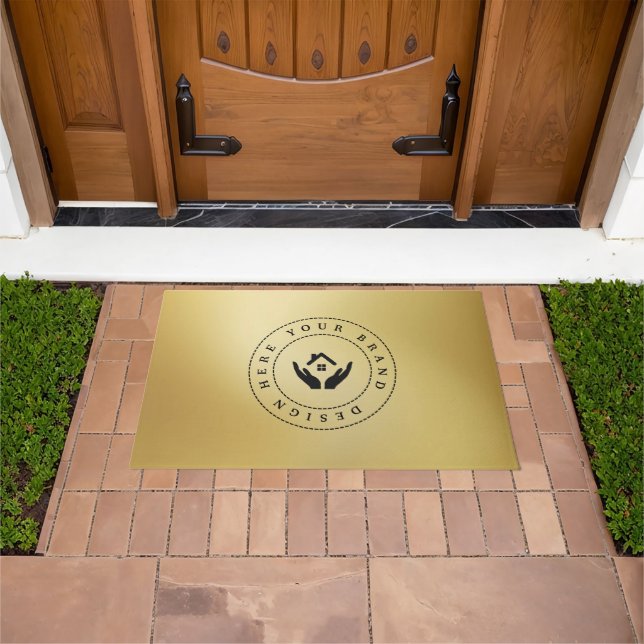 Tapete Logotipo de empresa moderno personalizável (Ar livre)