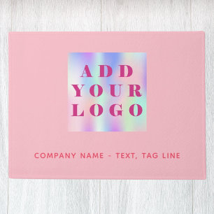 Tapete Logotipo de negócio dourado rosa
