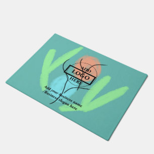 Tapete Logotipo personalizado simples e elegante aqui emp