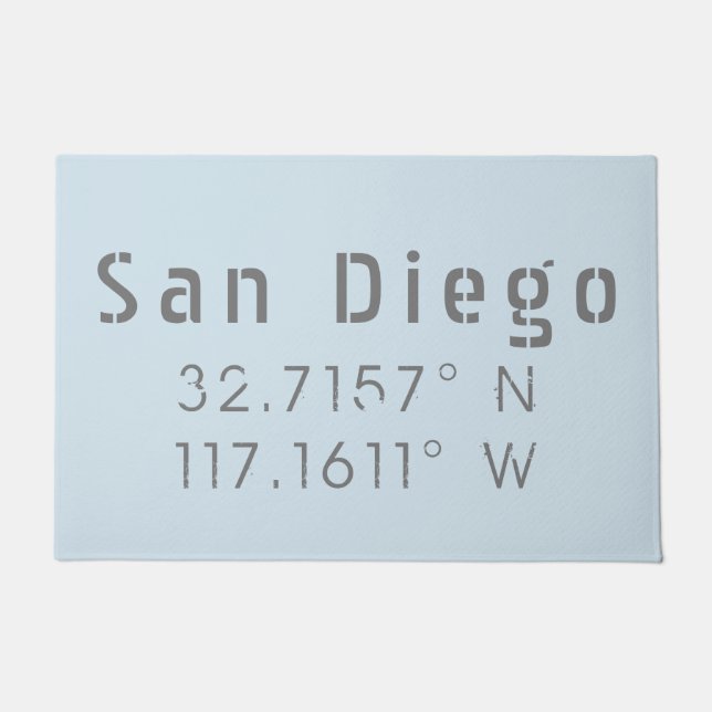 Tapete longitude de San Diego e latitude (Frente)
