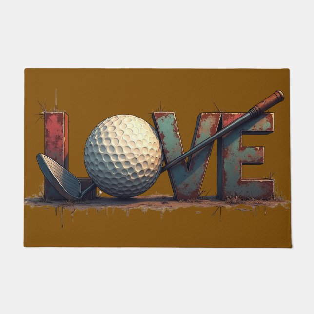 Tapete Love Golf Typografia Art For (Frente)