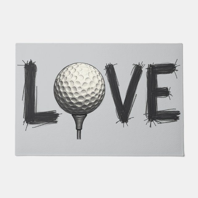 Tapete Love Golf Typografia Art For (Frente)