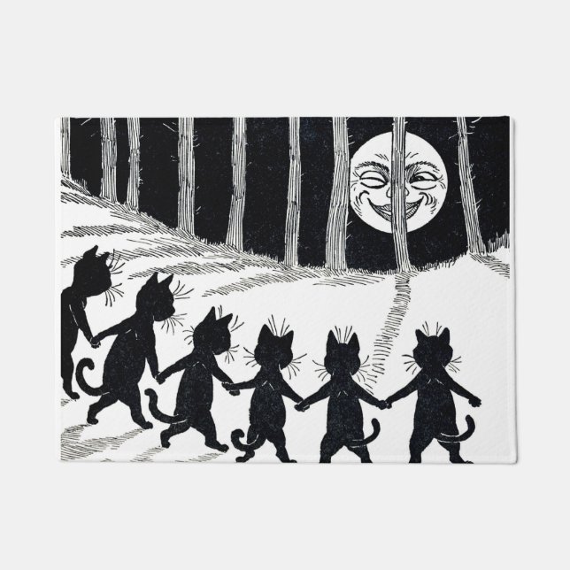 Tapete Lua cheia e gatos, Louis Wain (Frente)