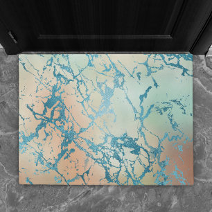 Tapete Luxe Marble Linda Veia Amarela e Coral-Teal