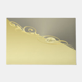 Tapete Luxo dourado decorativo em monograma dourado e pra